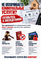 НЕ ОПЛАЧИВАЕТЕ КОММУНАЛЬНЫЕ УСЛУГИ?  ГОТОВЬТЕСЬ К ПОСЛЕДСТВИЯМ!
